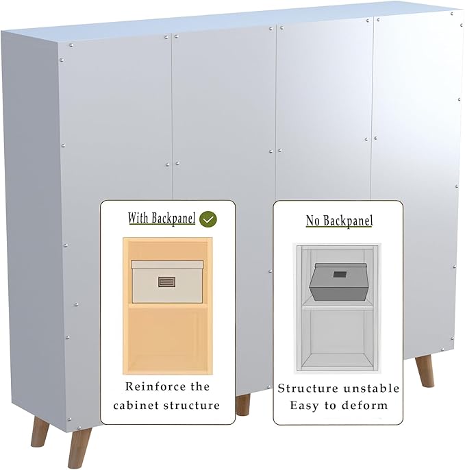 Cubby Shelf Bookcase with Doors - Image 6