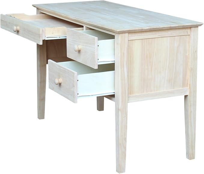 IC International Concepts, Brooklyn Desk, Solid Real Wood, Sturdy Parawood - Image 16