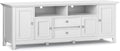 SIMPLIHOME Amherst 72-inch Wide Solid Wood TV Stand in White, by SimpliHome