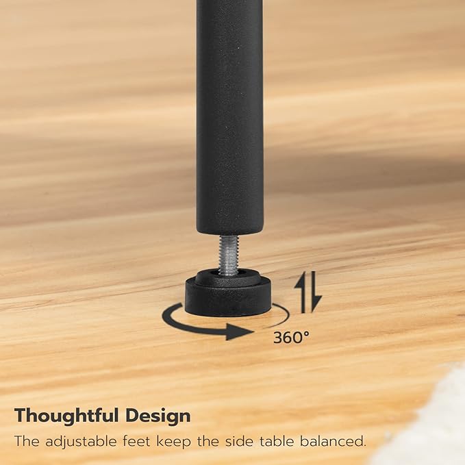 HOOBRO Side Table with Charging Station, End Table with USB Port and Outlet - Image 8