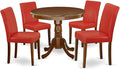 East West Furniture ANAB5-MAH-72 5 Piece Dining Table Set Includes a Round by EastWestFurniture