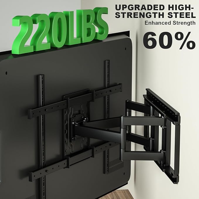 TV Wall Mount for 32"-100" up to 220 lbs, USX MOUNT Full Motion TV Mount - Image 2