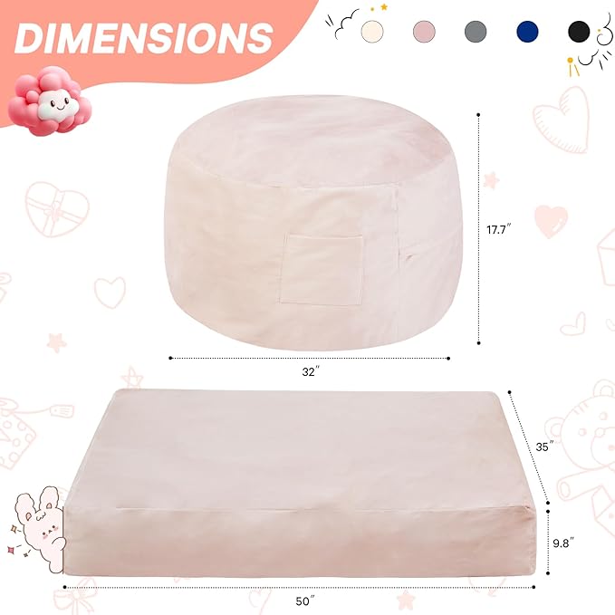 Kids Bean Bag Chair Bed - Image 3