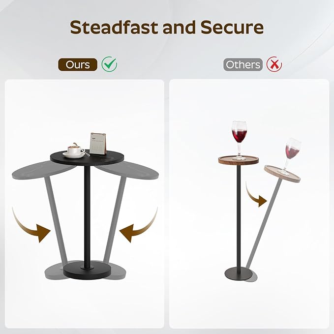 Round Side Table, Tall Drink End Table - Image 5