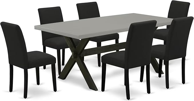 East West Furniture X697AB624-7 7 Piece Modern Dining Table Set Consist of a by EastWestFurniture