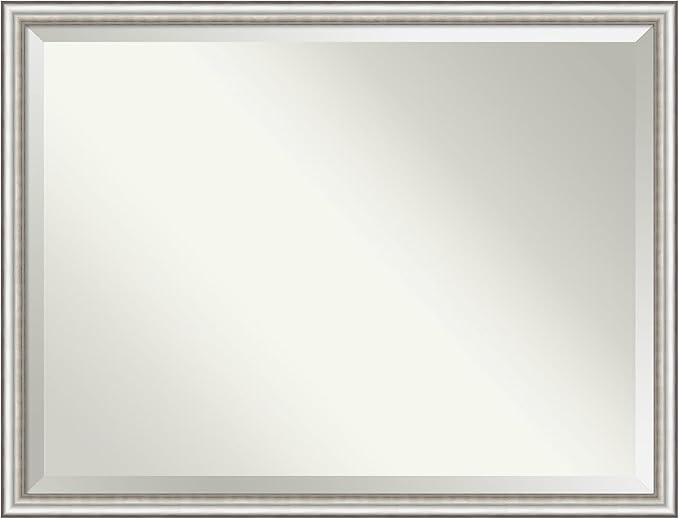 Amanti Art Silver Bathroom Mirror by AmantiArt