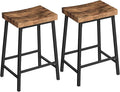 Bar Stools, Counter Height Bar Stools Set of 2, 23.7 Inch Saddle Stools by MAHANCRIS