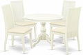 East West Furniture HBIP5-LWH-C 5 Piece Dining Set Includes a Round Dining Table by EastWestFurniture