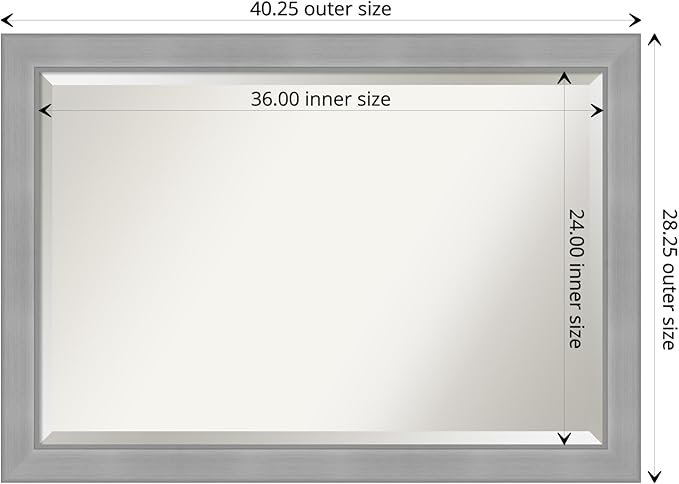Amanti Art Silver Bathroom Mirror - Image 4