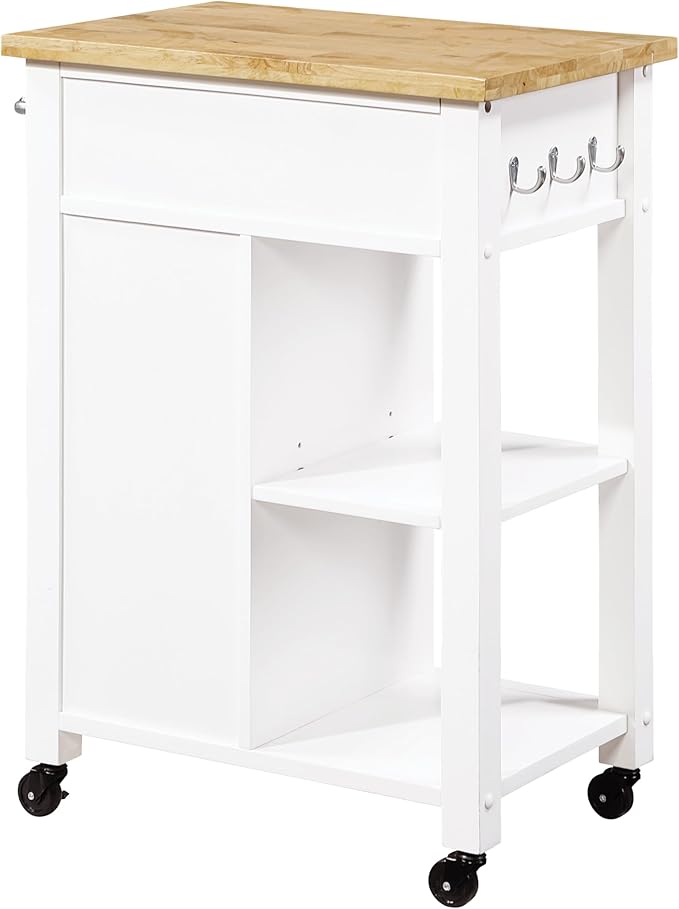 OSP Home Furnishings Derry Modern Farmhouse Kitchen Cart - Image 4