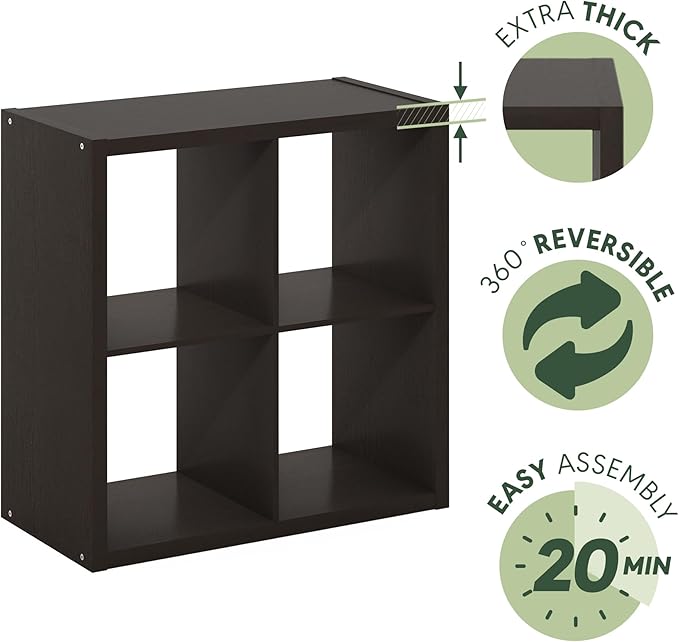 Furinno Cubicle Open Back Decorative Cube Storage Organizer - Image 6