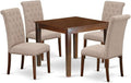 East West Furniture OXBR5-MAH-04 5 Piece Dining Room Table Set Includes a by EastWestFurniture