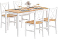soges Dining Table Set for 4, 42.5 inch Pine Wood Dining Room Table by soges
