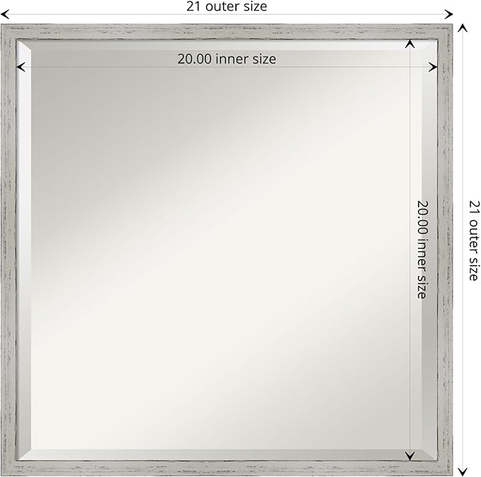 Amanti Art White Bathroom Mirror - Image 4