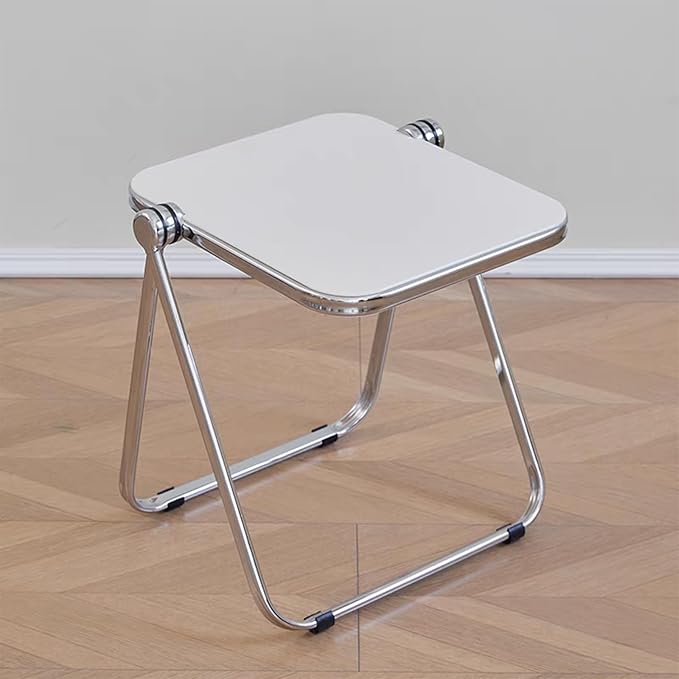 16.2" × 14.1" Acrylic Folding Table, Small Lightweight End Table - Image 2