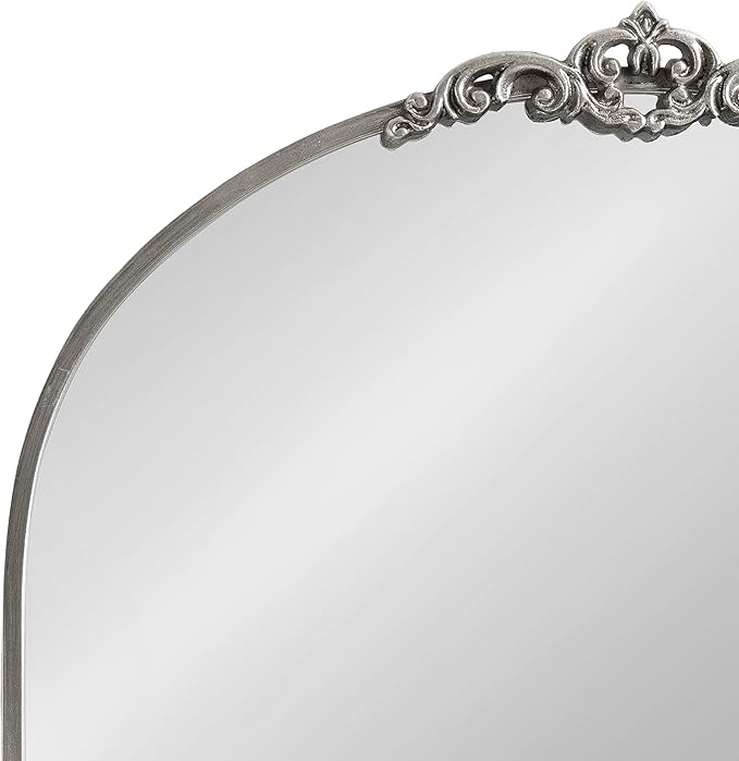 Kate and Laurel Myrcelle Traditional Arched Mirror; 25 x 33; Silver; Decorative - Image 6