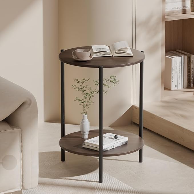 Side Table, Round End Table by MONCOT