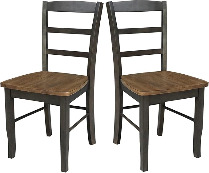 IC International Concepts Set of Two Madrid Ladderback Dining Chairs, - Image 9