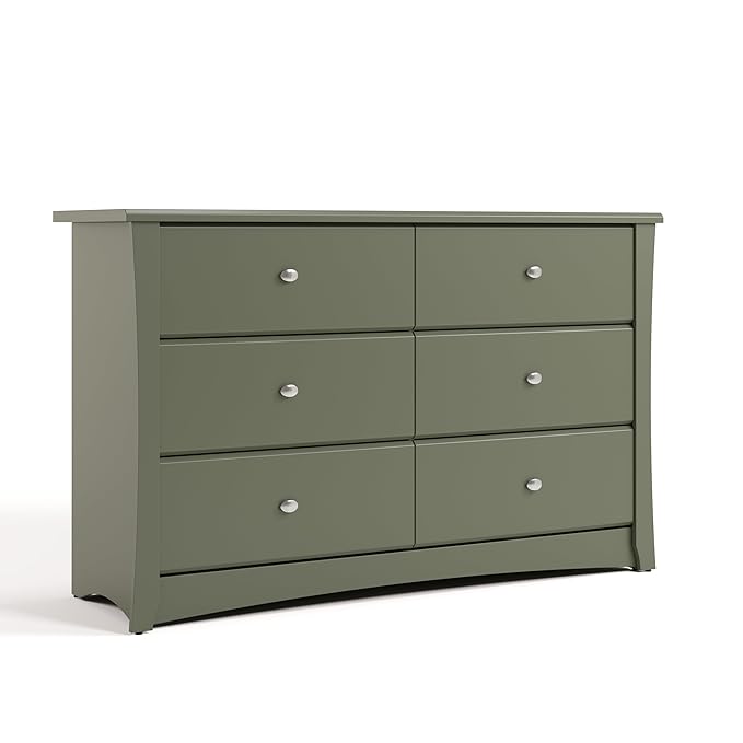 Storkcraft Crescent 6 Drawer Double Dresser – GREENGUARD Gold Certified by Storkcraft