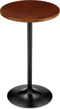 Glitzhome 39.5" H Round Pub Bistro Table, Round Bar Table Wood Top by Glitzhome