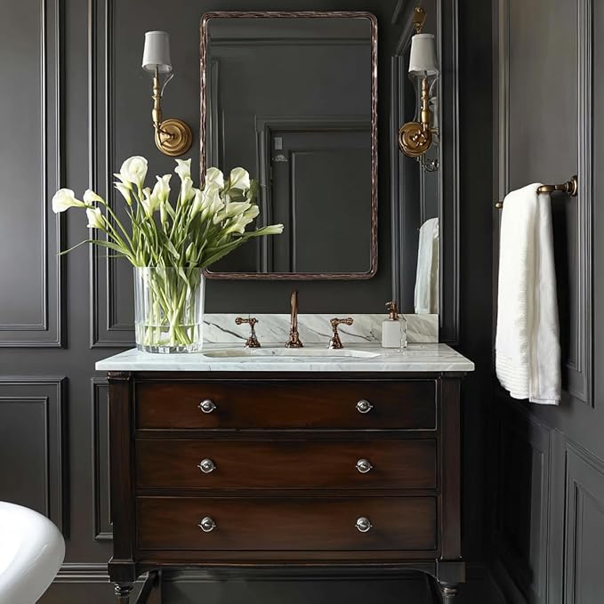 ANDY STAR Hand-Forged Bronze Bathroom Mirror - Image 4