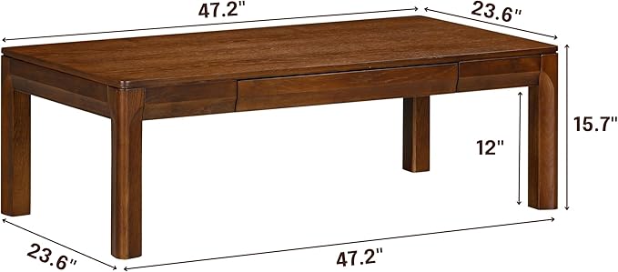 NTC Flow Modern Wooden Rectangle Coffee Table - Image 2