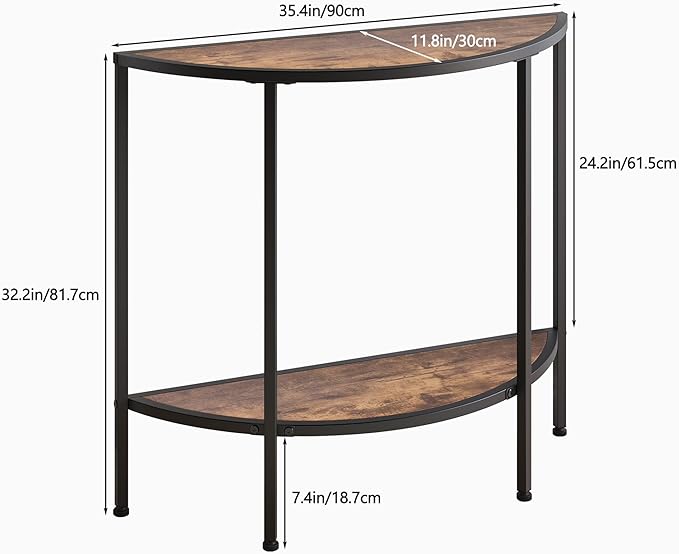 Entryway Table with Storage, Narrow Console Table - Image 2