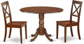 East West Furniture DLBO3-MAH-W 3 Piece Modern Dining Table Set Contains a by EastWestFurniture