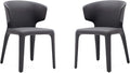 Manhattan Comfort Conrad Mid Century Modern Dining Chairs Woven Tweed by ManhattanComfort