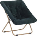 Saucer Chair, Comfy Bedroom Chairs, Oversized Folding Faux Fur Chair, Foldable by Furlide