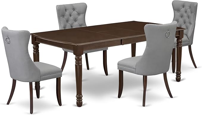 East West Furniture DODA5-MAH-27 5 Piece Dining Room Set Consists of a by EastWestFurniture