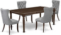 East West Furniture DODA5-MAH-27 5 Piece Dining Room Set Consists of a by EastWestFurniture