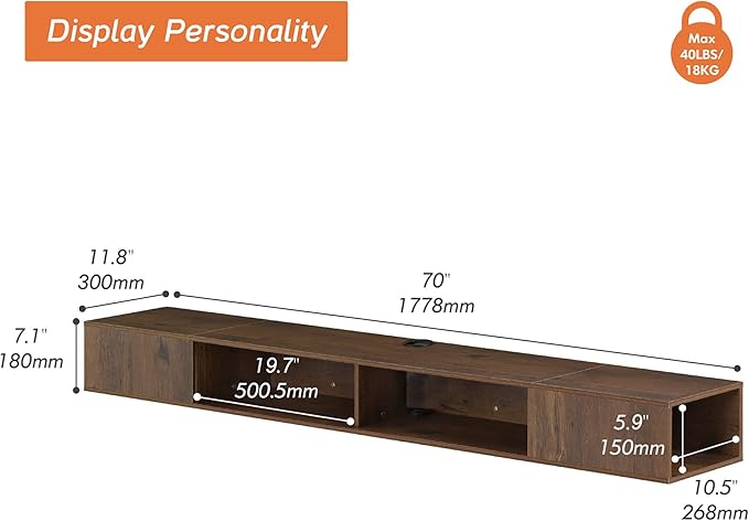 WAMPAT TV Stand with LED Lights - Image 4