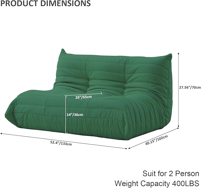 Luxury Sofa Couch Chair, Lazy Floor Seating, Fireside Bean Bag Chair, Ergonomic - Image 2