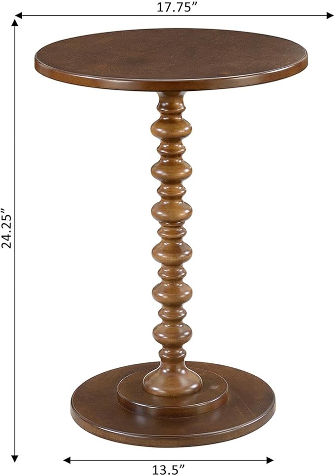 Convenience Concepts Palm Beach Spindle 17.75" Traditional Round End Living Room - Image 3