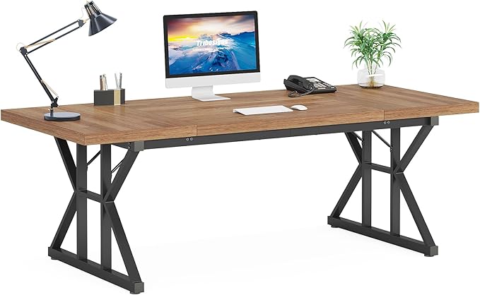 Tribesigns 70.8-Inch Executive Desk, Large Computer Office Desk Workstation - Image 8