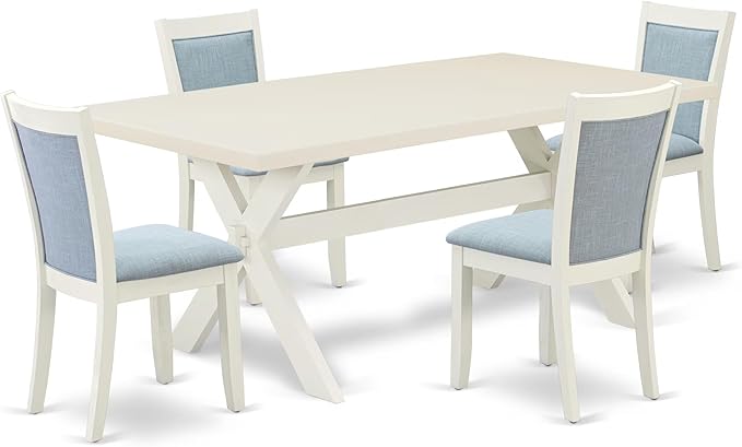 East West Furniture X027MZ015-5 5 Piece Kitchen Table & Chairs Set Includes a by EastWestFurniture