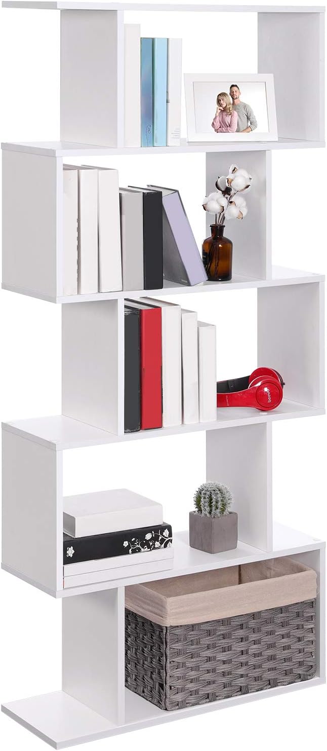 VASAGLE Wooden Bookcase, Display Shelf and Room Divider, Freestanding - Image 5