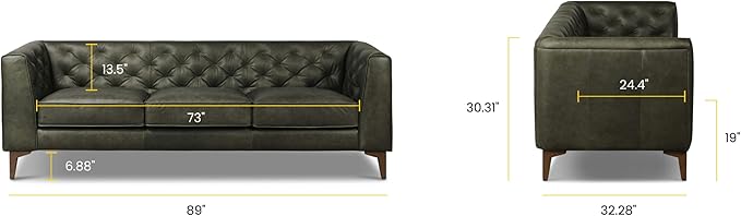 POLY & BARK Essex Leather Couch - Image 3