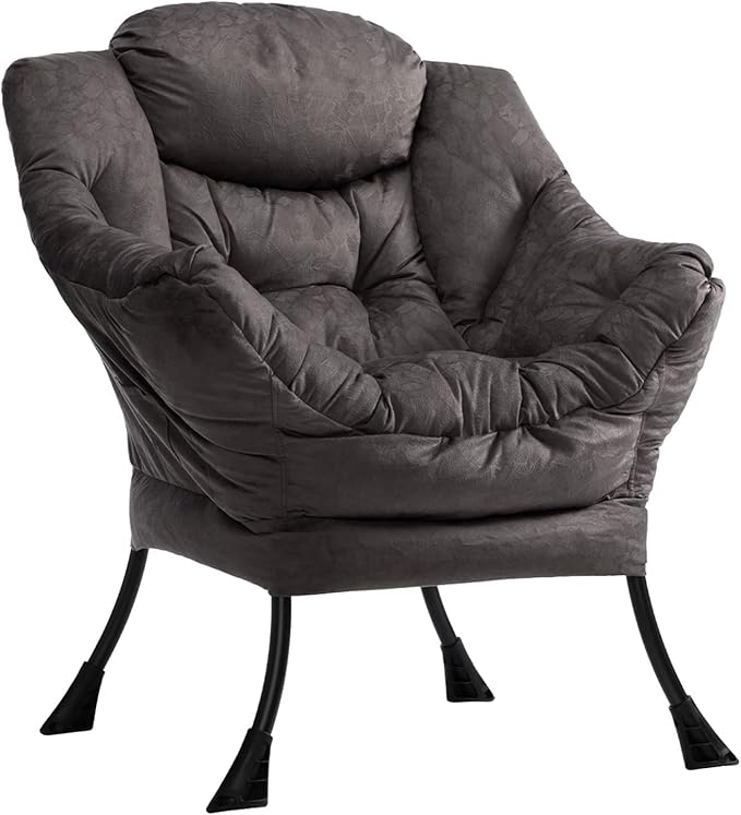 HollyHOME Modern Fabric Large Lazy Chair, Accent Oversized Comfy Reading Chair by HollyHOME