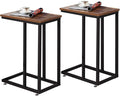 VECELO C Shaped End Side Table for Sofa Couch and Bed Snack TV Tray for Living by VECELO