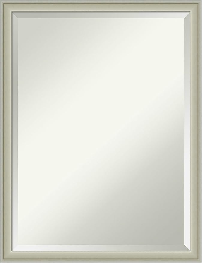 Amanti Art Silver Bathroom Mirror by AmantiArt