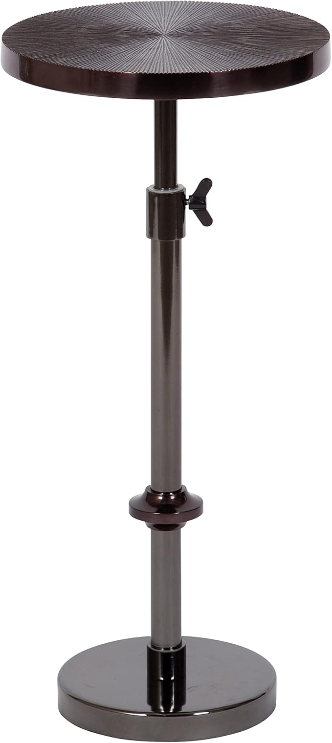 Kate and Laurel Engles Transitional Adjustable-Height Pedestal Drink Table; 10 by KateandLaurel