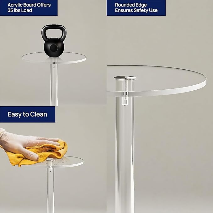Acrylic Side Table, Acrylic Small Table, Minimalist Side Table - Image 5