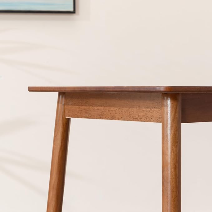Rectangular Kitchen Solid Wood Dining Table 46.8 inches Legs Sturdy Natural - Image 5