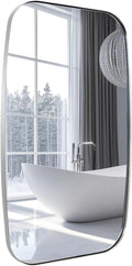 ANDY STAR Chrome Oblong Mirror, 36x48 Inch Polished Chrome Oval Mirror by ANDYSTAR