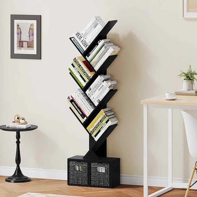 Vagusicc Tree Bookshelf, 6 Tier Bookshelf - Image 8