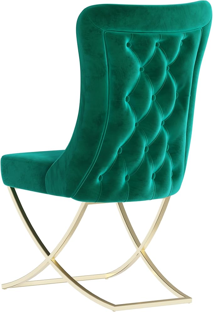 Ottomanson Royal Dining Chairs Set of 6 – Upholstered Tufted Microfiber - Image 5