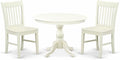 East West Furniture HBNF3-LWH-W 3 Piece Dining Room Furniture Set Contains a by EastWestFurniture
