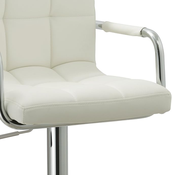 AC Pacific Contemporary Adjustable Swivel Kitchen Bar Stool Chair - Image 5